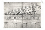 Study of a pediment from the Parthenon by Jacques Carrey