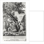 Argument between Jean-Jacques Rousseau and Voltaire by French School