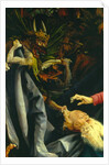 Demons pulling St. Anthony's hair by Matthias Grunewald