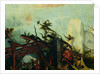 Angel attacking the devils by Matthias Grunewald