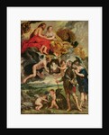 The Medici Cycle: Henri IV Receiving the Portrait of Marie de Medici 1621-25 by Peter Paul Rubens
