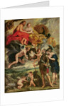 The Medici Cycle: Henri IV Receiving the Portrait of Marie de Medici 1621-25 by Peter Paul Rubens