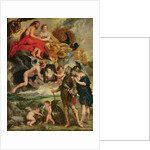 The Medici Cycle: Henri IV Receiving the Portrait of Marie de Medici 1621-25 by Peter Paul Rubens
