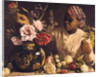 Negress with Peonies, 1870 by Jean Frederic Bazille