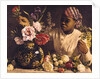 Negress with Peonies, 1870 by Jean Frederic Bazille
