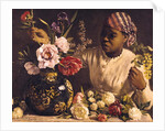 Negress with Peonies, 1870 by Jean Frederic Bazille