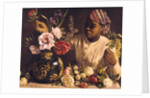 Negress with Peonies, 1870 by Jean Frederic Bazille