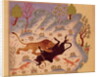 A Lion Attacking and Killing a Bull by Persian School