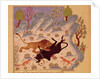 A Lion Attacking and Killing a Bull by Persian School