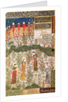 The Persian Prince Humay meeting the Chinese Princess Humayun in a Garden, c.1450 by Islamic School
