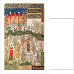 The Persian Prince Humay meeting the Chinese Princess Humayun in a Garden, c.1450 by Islamic School