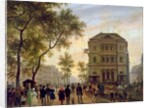 Boulevard Saint-Martin and the Theatre de l'Ambigu, 1830 by Giuseppe Canella