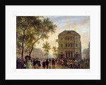 Boulevard Saint-Martin and the Theatre de l'Ambigu, 1830 by Giuseppe Canella