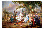 The Sultana Served by her Eunuchs by Charles-Amedee-Philippe van Loo