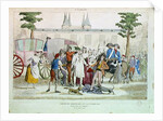Louis XVI and his family taken to the Temple, 13th August 1792 by French School