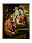 Christ and the Woman of Samaria, c.1575-80 by Luca Cambiaso