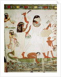 Fishing and fowling in the marshes by Egyptian 18th Dynasty