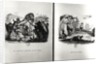 Animals with the Plague and The Two Pigeons, illustrations from the Fables of La Fontaine by Grandville (1803-47)
