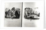 Animals with the Plague and The Two Pigeons, illustrations from the Fables of La Fontaine by Grandville (1803-47)