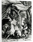 Allegorical portrait of Jean de La Fontaine surrounded by animals from his fables by Jean-Baptiste Oudry