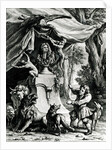 Allegorical portrait of Jean de La Fontaine surrounded by animals from his fables by Jean-Baptiste Oudry