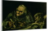 Two Old Men Eating, one of the 'Black Paintings', 1819-23 by Francisco Jose de Goya y Lucientes