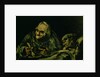 Two Old Men Eating, one of the 'Black Paintings', 1819-23 by Francisco Jose de Goya y Lucientes