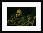 Two Old Men Eating, one of the 'Black Paintings', 1819-23 by Francisco Jose de Goya y Lucientes