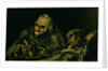 Two Old Men Eating, one of the 'Black Paintings', 1819-23 by Francisco Jose de Goya y Lucientes