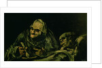 Two Old Men Eating, one of the 'Black Paintings', 1819-23 by Francisco Jose de Goya y Lucientes