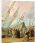 Departure of Christopher Columbus from Palos by Spanish School