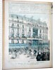 The start of the Paris-Brest bicycle race in front of the offices of 'Le Petit Journal' by Fortune Louis Meaulle