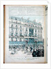 The start of the Paris-Brest bicycle race in front of the offices of 'Le Petit Journal' by Fortune Louis Meaulle