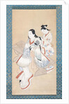 The Courtesan's Coiffure, c.1700-14 by Ando Kaigetsudo