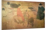 Three Well-Read Men from Lieou-Li T'ang in Conversation by (after) Zhou Wenju