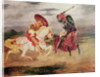 Two Knights Fighting in a Landscape, c.1824 by Ferdinand Victor Eugene Delacroix