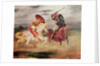 Two Knights Fighting in a Landscape, c.1824 by Ferdinand Victor Eugene Delacroix