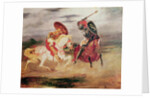 Two Knights Fighting in a Landscape, c.1824 by Ferdinand Victor Eugene Delacroix