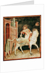 St. Martin sharing his cloak with the beggar by Simone Martini