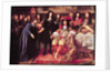 Jean-Baptiste Colbert Presenting the Members of the Royal Academy of Science to Louis XIV detail of the central part, c.1667 by Henri Testelin