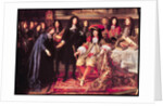 Jean-Baptiste Colbert Presenting the Members of the Royal Academy of Science to Louis XIV detail of the central part, c.1667 by Henri Testelin