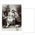 A Young Woman Dozing with an Angel by Tony Johannot