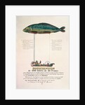 Poster advertising the subscription for a dirigible balloon in the shape of a fish by French School