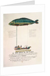 Poster advertising the subscription for a dirigible balloon in the shape of a fish by French School