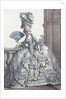 Woman wearing a stylish dress with her hair 'A la Victoire' by Claude Louis Desrais