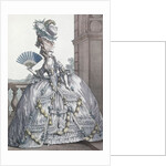 Woman wearing a stylish dress with her hair 'A la Victoire' by Claude Louis Desrais