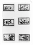 Six vignettes depicting bread making by French School