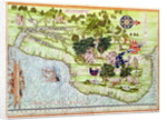 Fol.44v Map of Brasil by Guillaume Le Testu