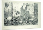 Rue Saint-Antoine in July 1830 by Victor (after) Adam