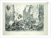 Rue Saint-Antoine in July 1830 by Victor (after) Adam